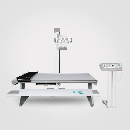 Radiography table system with control console